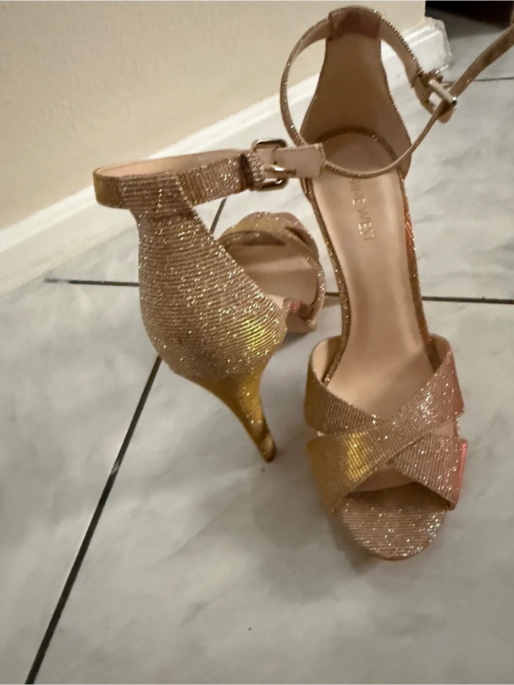 Nine West  Rose Gold / Iridescent Heels- Size 9